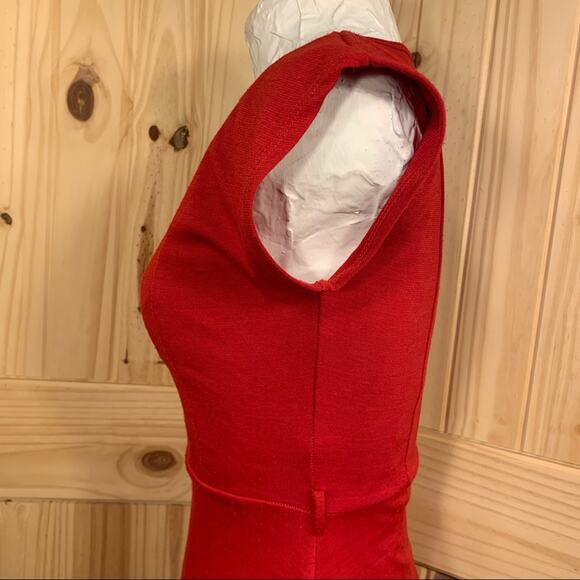 VTG Rue 21 Red Short Mini Dress Sz S Cap Sleeves Y2K 90s Feminine Valentines Day - Picture 5 of 10